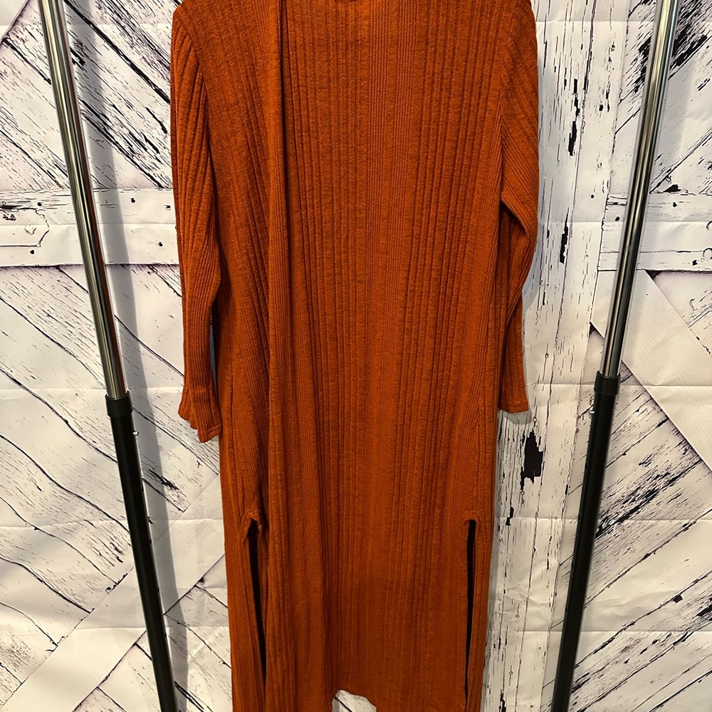 Rust Open Front Cardigan - Picture 3 of 3